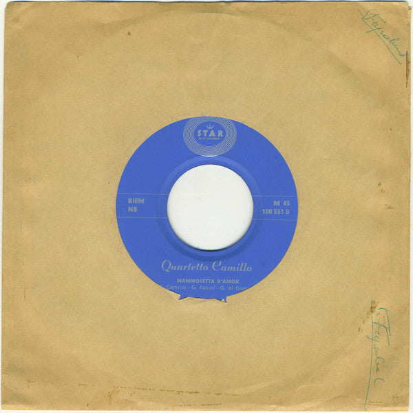 Quartetto Camillo* : Mary Give Me A Whisky (7", Single, Mono)