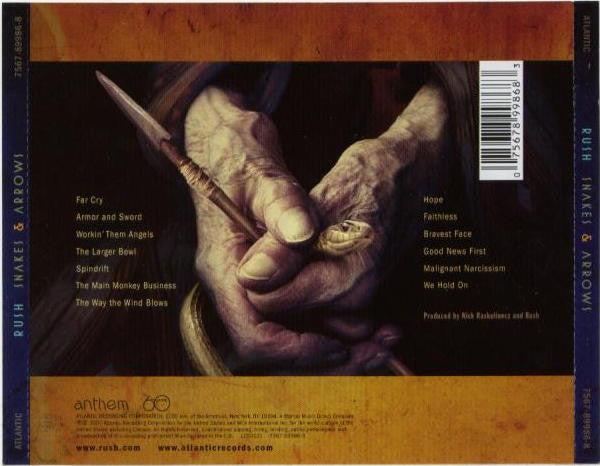 Rush : Snakes & Arrows (CD, Album, Jew)