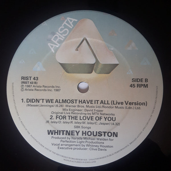 Whitney* : So Emotional (Extended Remix) (12", Single)