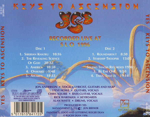 Yes : Keys To Ascension (2xCD, Album, PMD)