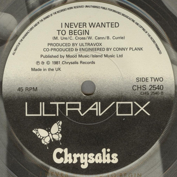 Ultravox : The Thin Wall (7", Single, Cle)