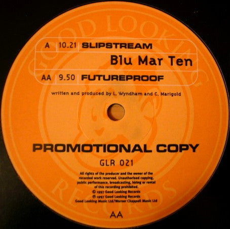 Blu Mar Ten : Slipstream / Futureproof (12", Promo)