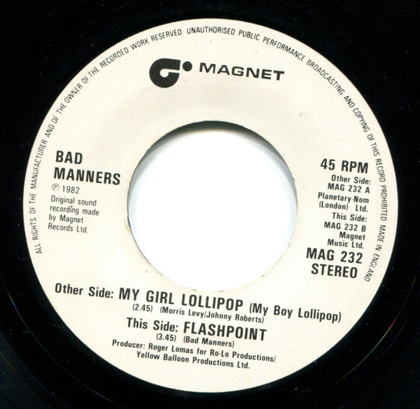 Bad Manners : My Girl Lollipop (7", Single, Lar)