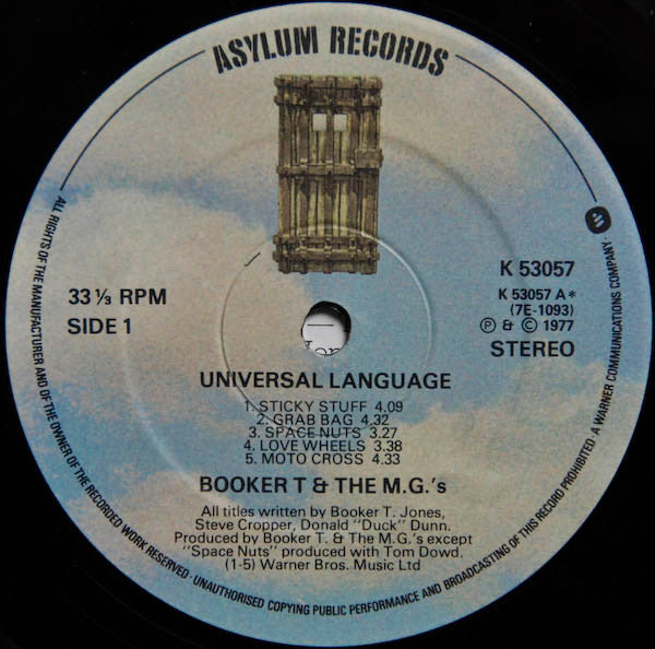 Booker T & The M.G.'s* : Universal Language (LP, Album)