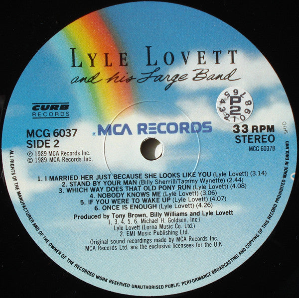 Lyle Lovett And His Large Band : Lyle Lovett And His Large Band (LP, Album)