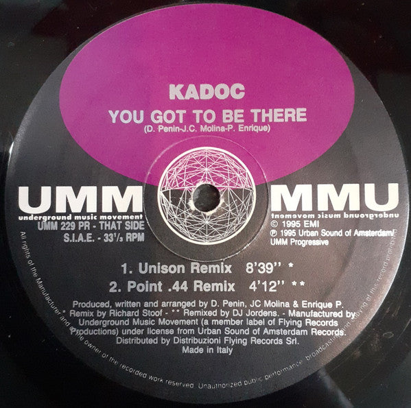 Kadoc : You Got To Be There (12")