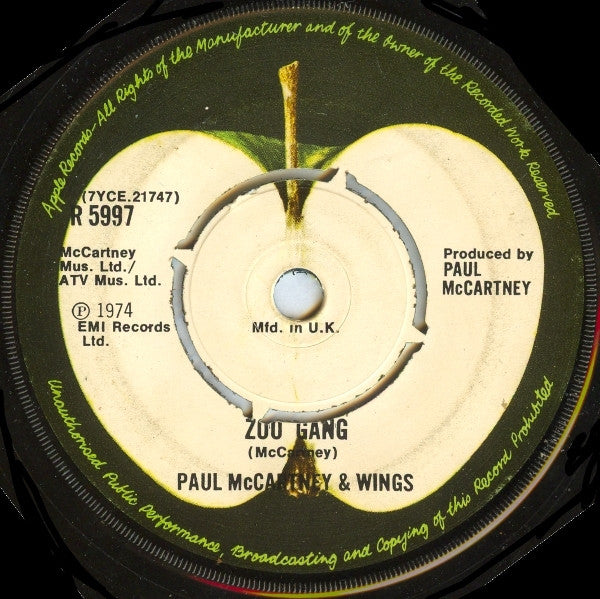 Paul McCartney & Wings* : Band On The Run (7", Single)