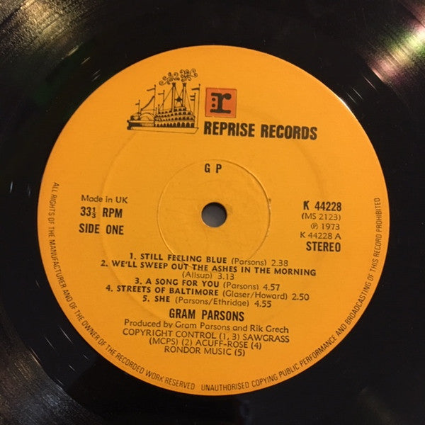 Gram Parsons : GP (LP, Album, Gat)