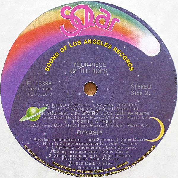 Dynasty : Your Piece Of The Rock (LP, Album)