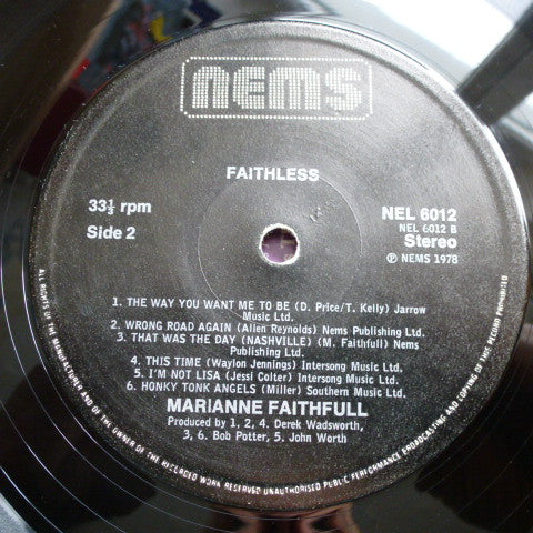 Marianne Faithfull : Faithless (LP, Album)
