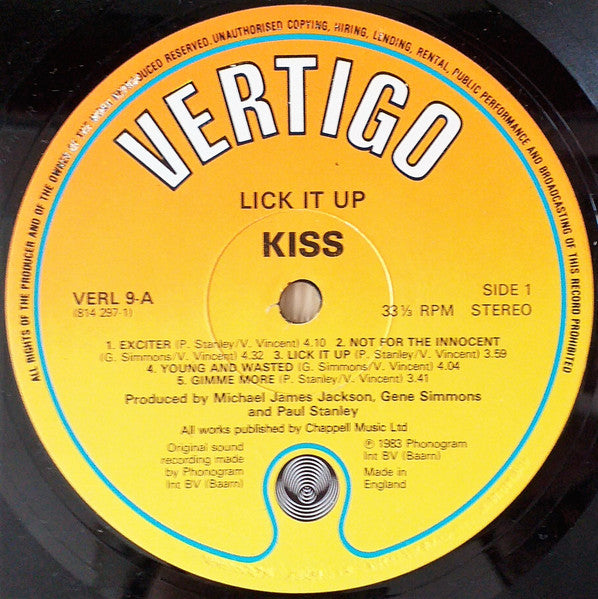 Kiss : Lick It Up (LP, Album)