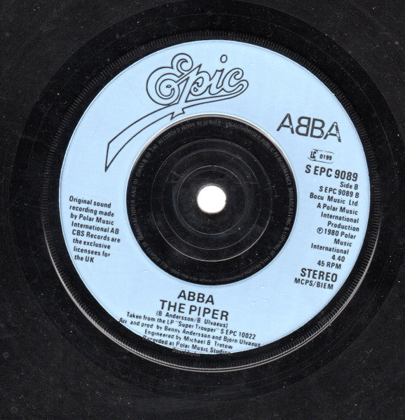 ABBA : Super Trouper / The Piper (7", Single, Thi)