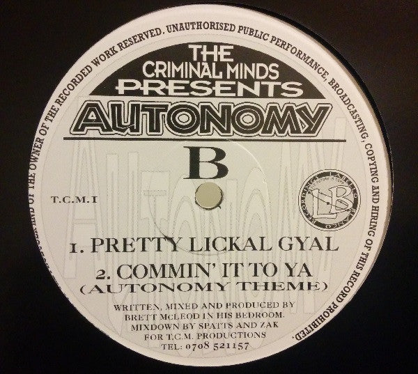 Autonomy (7) : I'm The One (12")