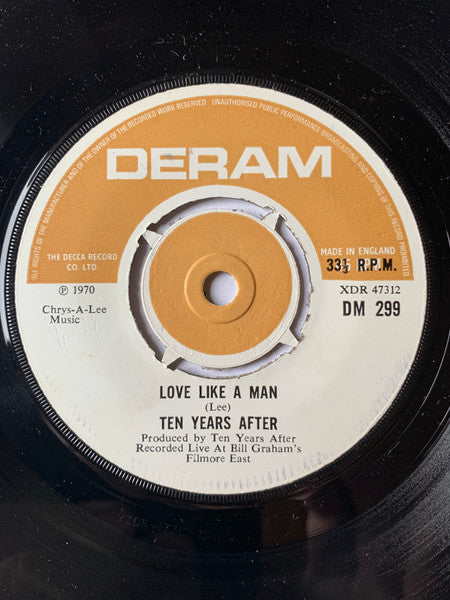 Ten Years After : Love Like A Man (7", Single, 4-p)