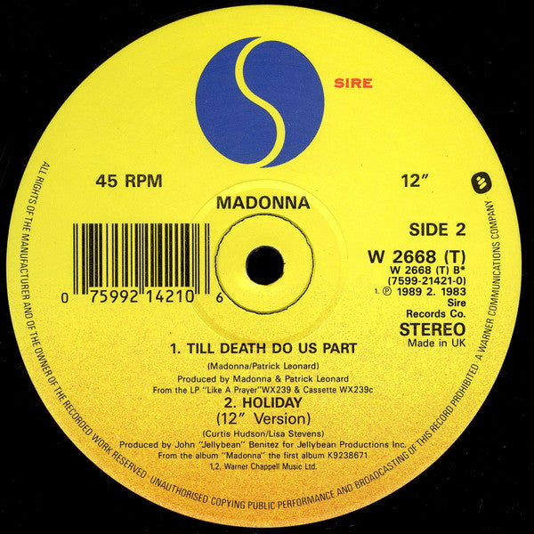 Madonna : Dear Jessie (12", Single)