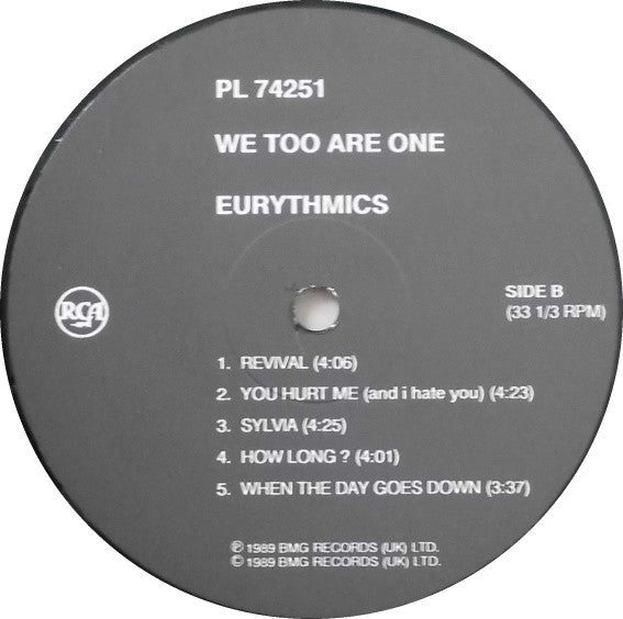Eurythmics : We Too Are One (LP, Album)
