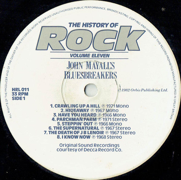 John Mayall's Bluesbreakers* / The Small Faces* / Them (3) : The History Of Rock (Volume Eleven) (LP, Comp, Mono)