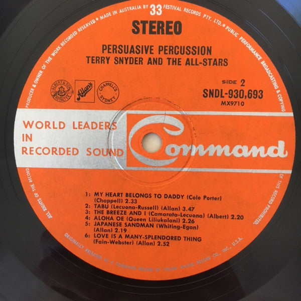 Terry Snyder And The All Stars : Persuasive Percussion (LP, Album)