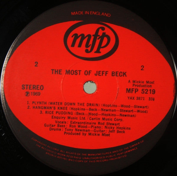 Jeff Beck : The Most Of Jeff Beck (LP, Album, RE)