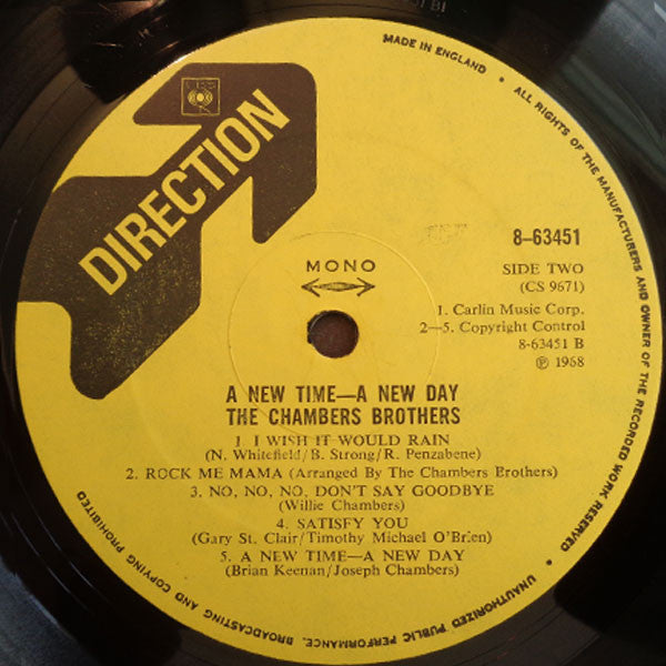 The Chambers Brothers : A New Time - A New Day (LP, Album, Mono)