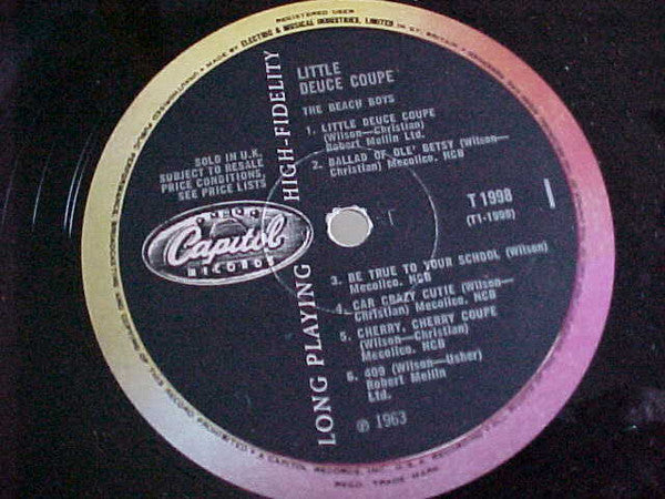 The Beach Boys : Little Deuce Coupe (LP, Album, Mono)