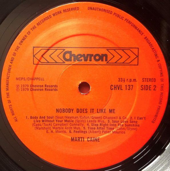 Marti Caine : Nobody Does It Like Me (LP, Album)