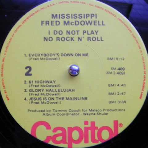 Fred McDowell : I Do Not Play No Rock 'N' Roll (LP, Album, Mono, RE, Jac)