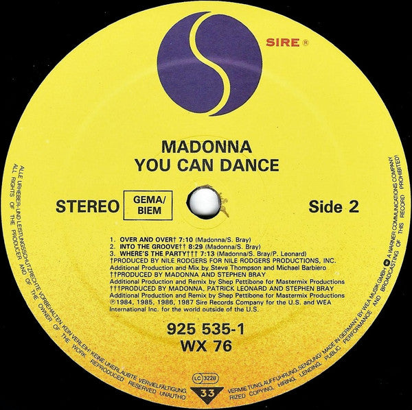 Madonna : You Can Dance (LP, Comp, Mixed, Obi)