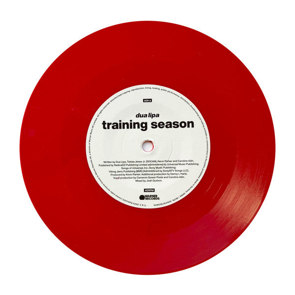 Dua Lipa : Training Season (7", Single, Ltd, Red)