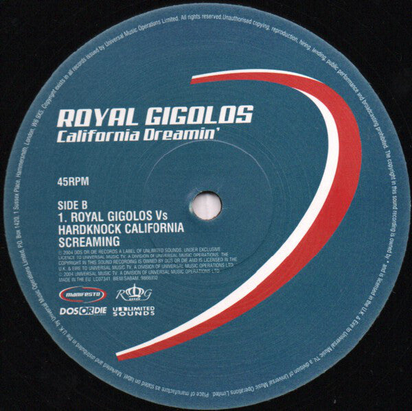 Royal Gigolos : California Dreamin' (12")