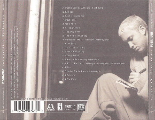Eminem : The Marshall Mathers LP (CD, Album, S/Edition)