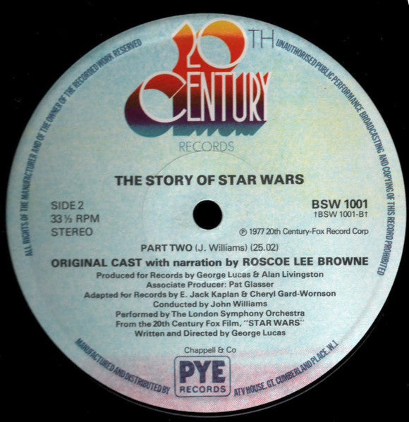 The Original Star Wars Cast With Narration By Roscoe Lee Brown : The Story Of Star Wars (LP, Gat)