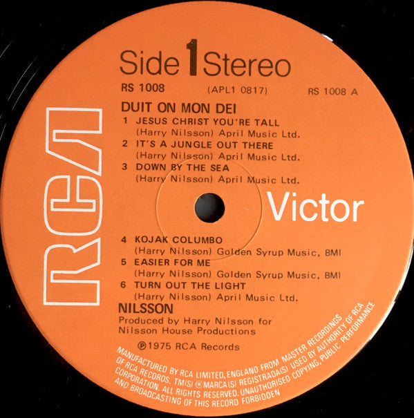 Nilsson* : Duit On Mon Dei (LP, Album)