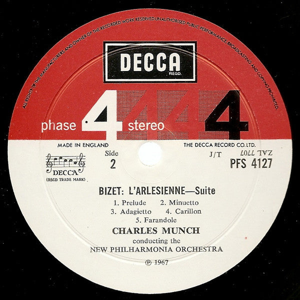 New Philharmonia Orchestra, Charles Munch, Bizet* : Carmen & L'Arlésienne Suites (LP, Comp)