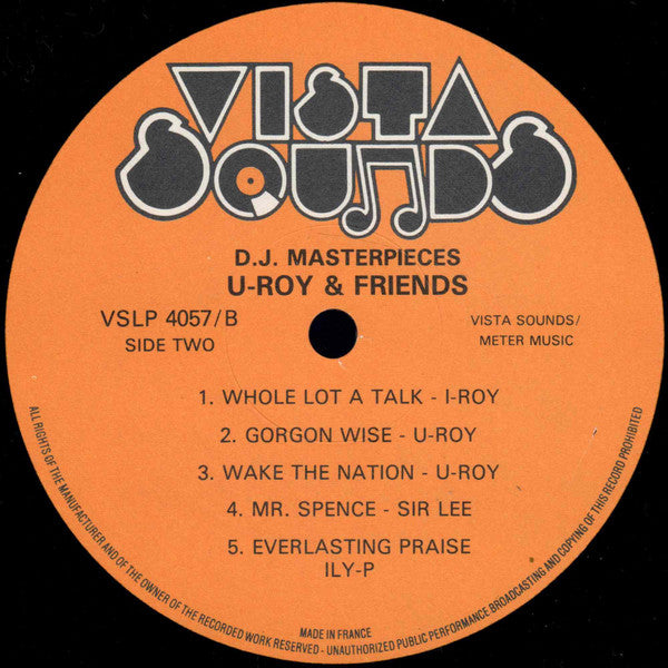 Various : D.J. Masterpieces U-Roy And Friends (LP)