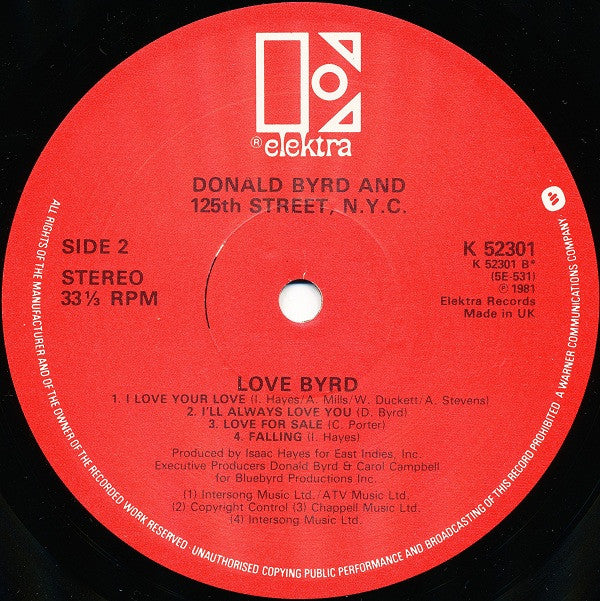 Donald Byrd And 125th Street, N.Y.C.* : Love Byrd (LP, Album)
