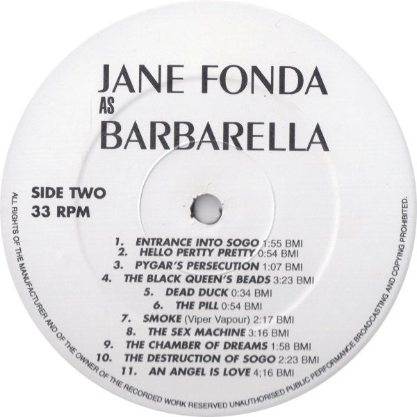The Bob Crewe Generation : Barbarella (Motion Picture Soundtrack) (LP, Album, RE, Unofficial)