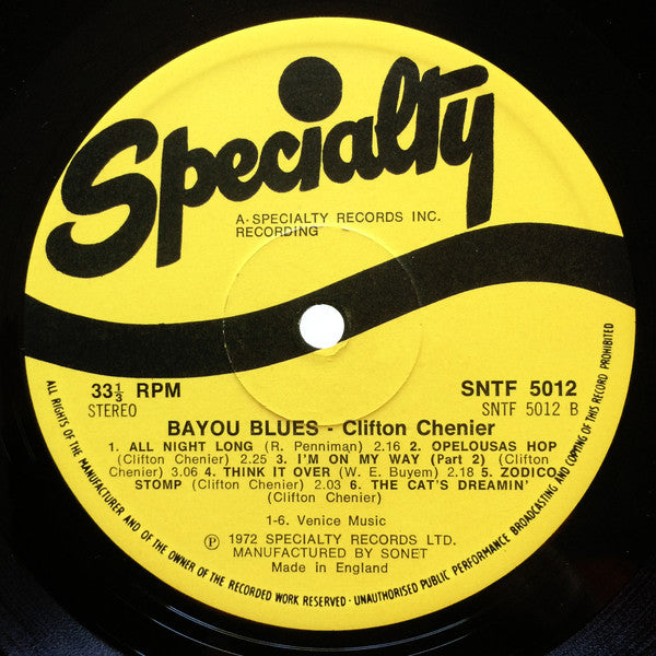 Clifton Chenier : Bayou Blues (LP, Comp, RM)