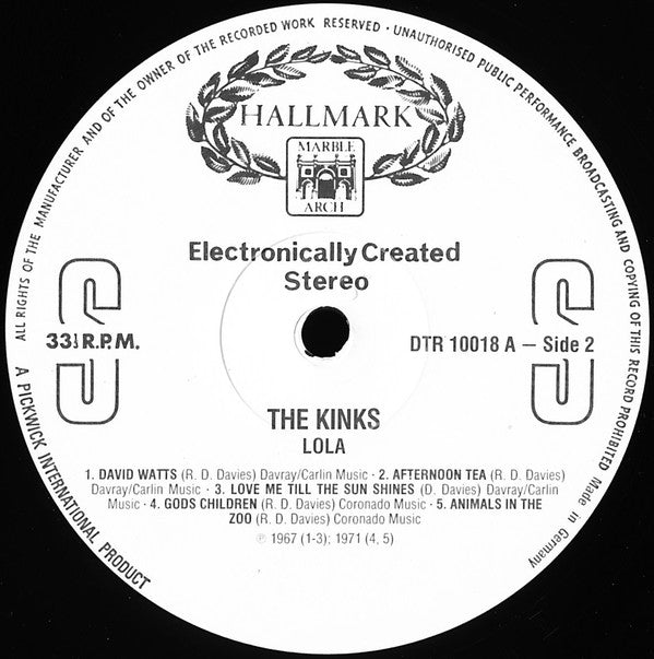 The Kinks : Greatest Hits (2xLP, Comp)