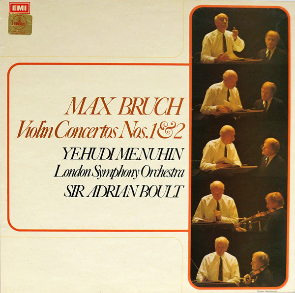 Max Bruch - Yehudi Menuhin, London Symphony Orchestra, Sir Adrian Boult : Violin Concertos Nos. 1 & 2 (LP, RP)