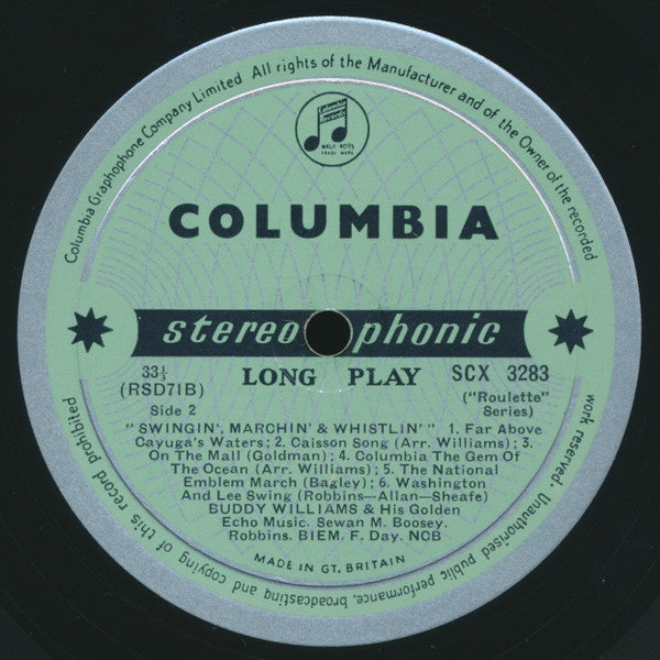 Buddy Williams And His Golden Echo Music : Swingin', Marchin' And Whistlin' (LP)
