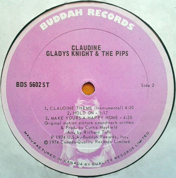 Gladys Knight & The Pips* : Singing The Original Motion Picture Soundtrack: Claudine (LP, Album)