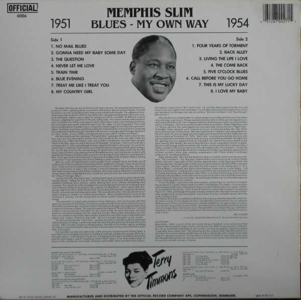 Memphis Slim : Blues - My Own Way (1951-1954) (LP, Album, Comp)