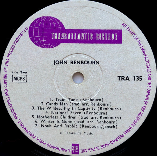 John Renbourn : John Renbourn (LP, Album, Mono)