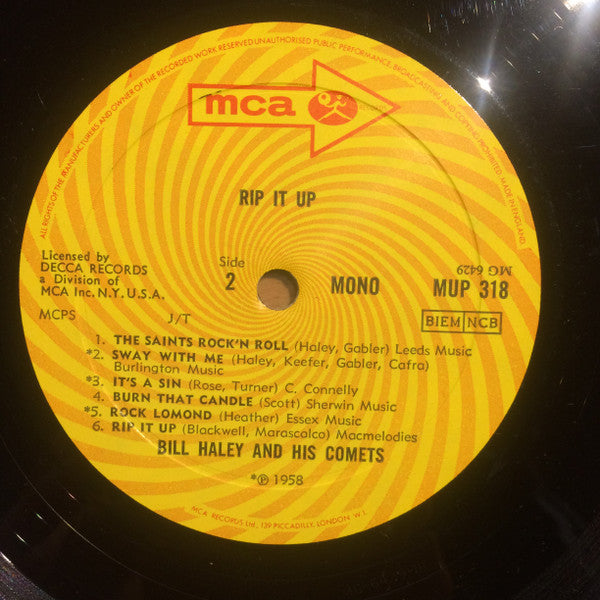 Bill Haley And His Comets : Rip It Up! (LP, Comp, Mono)