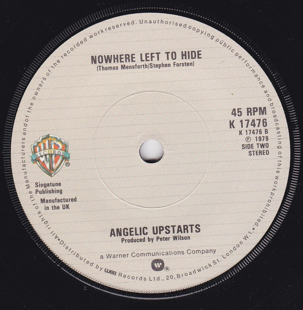 Angelic Upstarts : Never 'Ad Nothin' (7", Single)