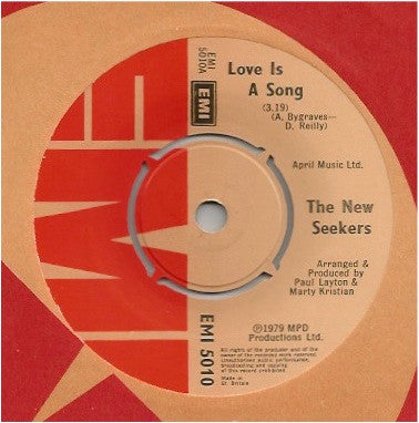 The New Seekers : Love Is A Song (7", Single)