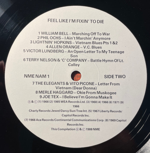 Various : Feel Like I'm Fixin' To Die (LP, Comp)
