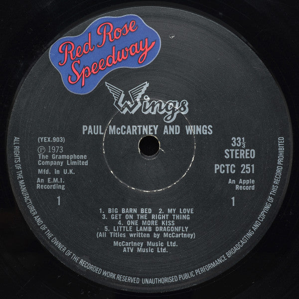 Paul McCartney And Wings* : Red Rose Speedway (LP, Album, Win)