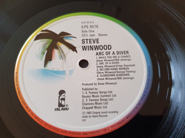 Steve Winwood : Arc Of A Diver (LP, Album, W/Lbl)